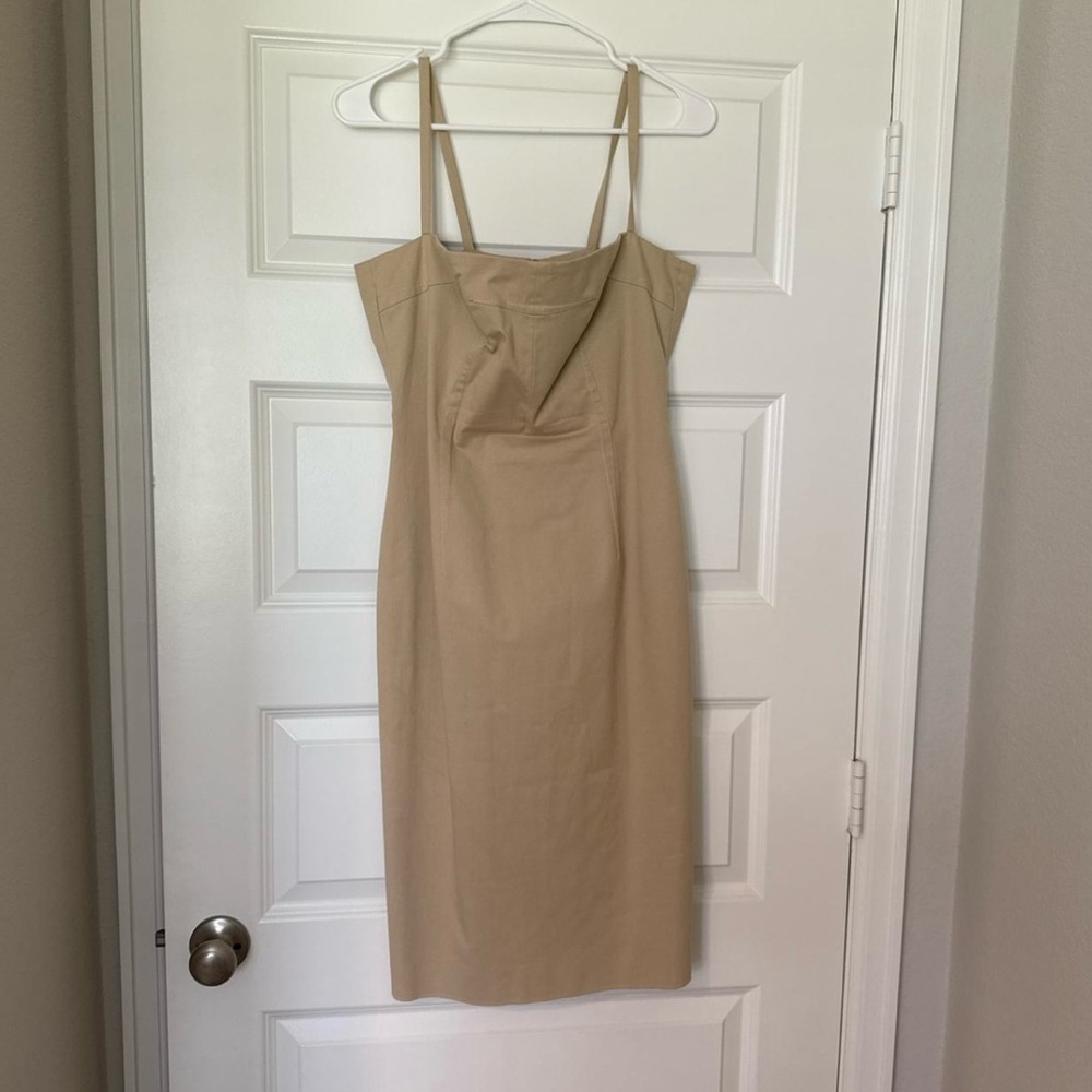 Dolce & Gabbana Tan Spaghetti Strap Slip Dress